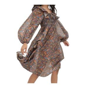 FOR LOVE AND &‎ LEMONS REVOLVE Mini Dress Women's Small Bohemian Flowers New